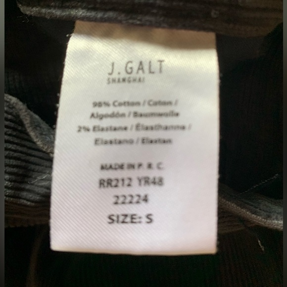 Brandy Melville x J. Galt Corduroy Flared Jeans l Small l Color: Charcoal - Picture 6 of 6